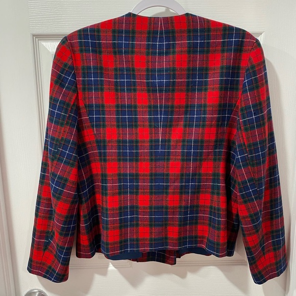 Pendleton women’s shirt tartan plaid blazer, petite, vintage, size petite M. USA - Picture 2 of 9